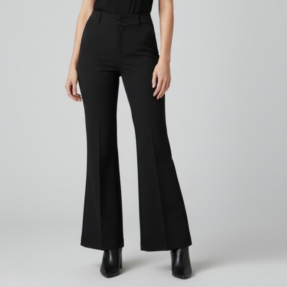 Sincerely Jules Black Pull On Flare Dress Trouser Elastic Back Women’s Medium